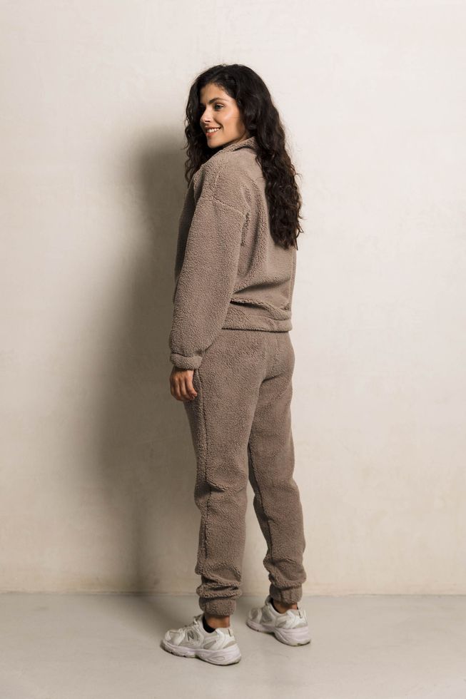 Зимний Костюм из Меха Тедди Пудровый S-M, L-XL, 2XL-3XL 6477 фото