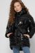 Лаковая Модная Куртка для Девочки на Зиму Чёрная Р.30-44, 44