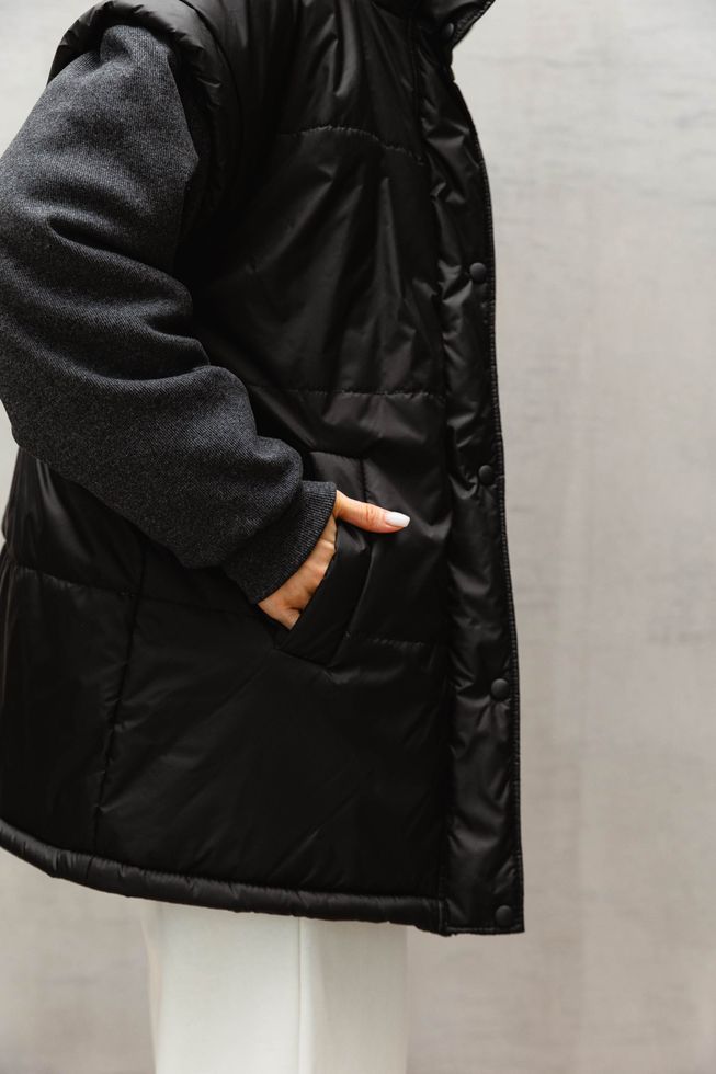 Утеплена Куртка Жилет (рукава відстібаються) Оливкова S-M, L-XL, 2XL-3XL, 2XL-3XL