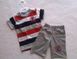 Летний Костюм для Мальчика в Полоску Серый Рост 92 см Т-2164 фото 2