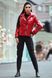 МегаСтильная Куртка Косуха Лаковая на Синтепухе Красная S, M, L, XL