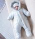 Базовая Шапочка для Малыша без Утеплителя с Отворотом Молочная ОГ 38-42, 42-46, 46-50 см К-4053 фото 5
