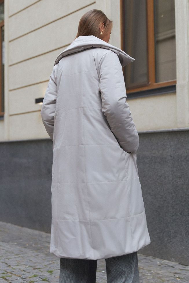 Зимняя Куртка-Пальто Премиум Качества Бежевое S-M, L-XL, 2XL-3XL 6057 фото